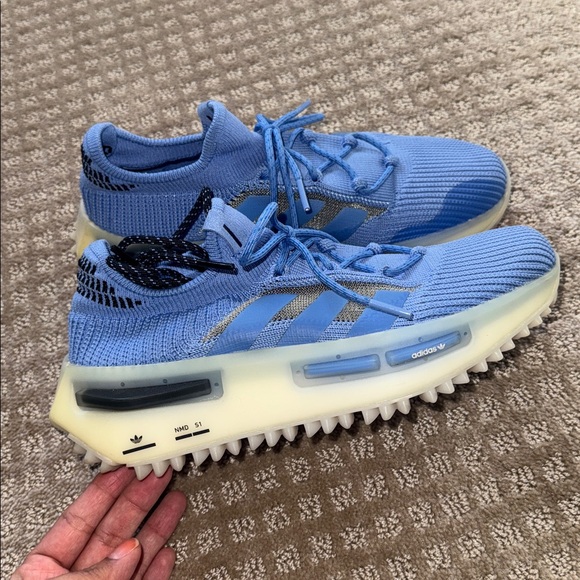 Adidas NMD S1 Blue Knit Sneakers Unisex Men’s 6 Women’s 7.5
